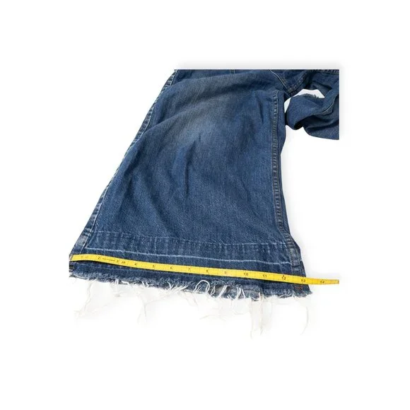 We The Free Dawn to Dusk Ultra High Rise Flare Jeans SZ 28 Patch Pocket Crop - Picture 6 of 16